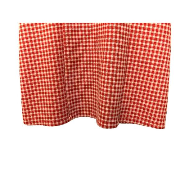 Zara Red/White Gingham Mini Dress Women's Medium - Picture 8 of 9